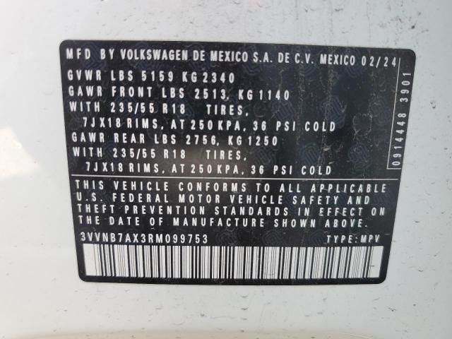 3VVNB7AX3RM099753 Volkswagen TIGUAN SE