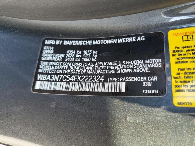 WBA3N7C54FK222324 BMW 2015