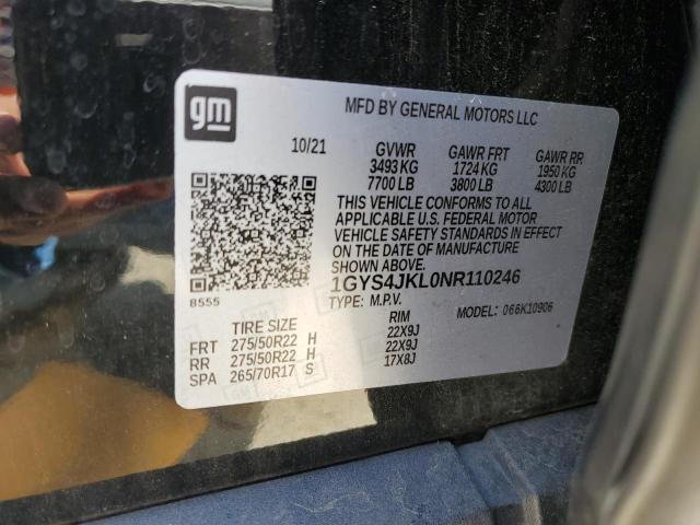 1GYS4JKL0NR110246 Cadillac l87