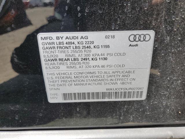 WA1JCCFSXJR027087 Audi Q3 PREMIUM