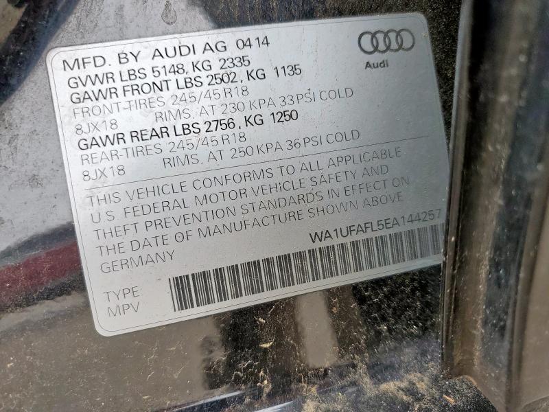 WA1UFAFL5EA144257 Audi A4 ALLROAD