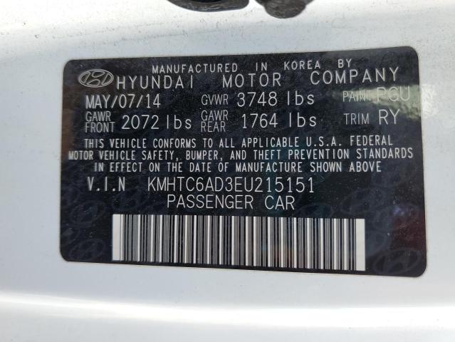 KMHTC6AD3EU215151 Hyundai Veloster