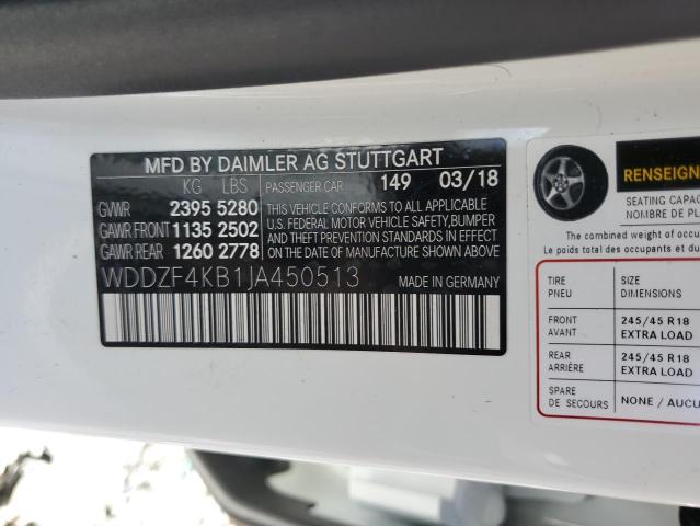 WDDZF4KB1JA450513 Mercedes-Benz E 300 4MAT
