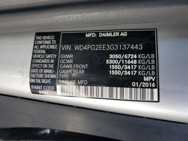 WD4PG2EE3G3137443 Mercedes-Benz Metris