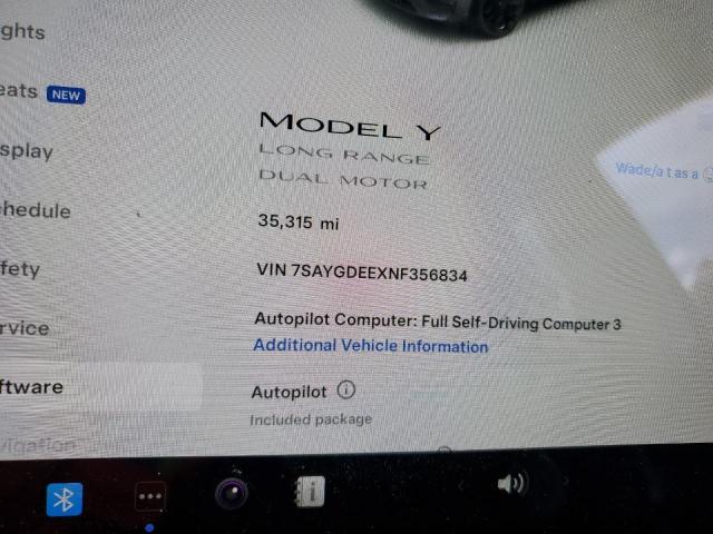 7SAYGDEEXNF356834 Tesla Model Y