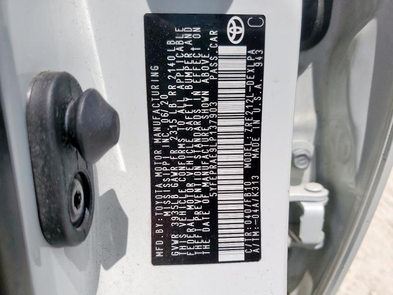 5YFEPRAE9LP137903 Toyota 2zr-fae