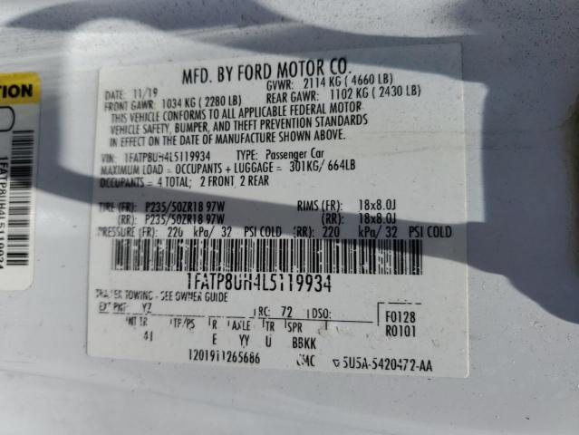 1FATP8UH4L5119934 Ford Mustang