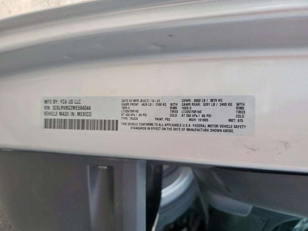 3C6LRVBG2ME584044 RAM Promaster