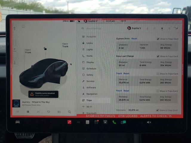 5YJ3E1EB7RF730372 Tesla MODEL 3