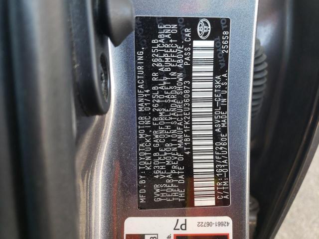 4T1BF1FK2EU360873 Toyota 2ar-fe