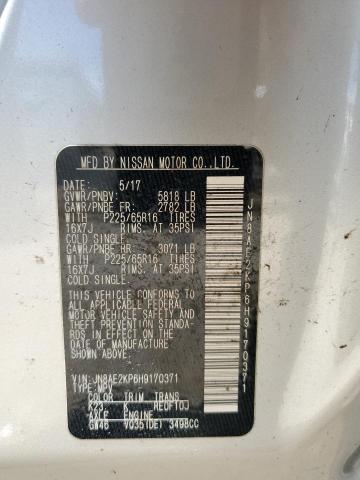 JN8AE2KP6H9170371 Nissan Quest