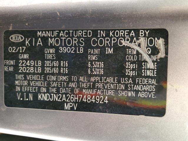 KNDJN2A26H7484924 KIA gdi