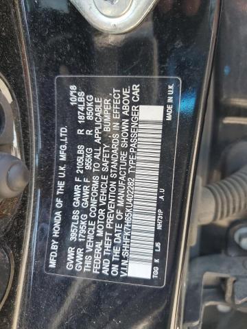 SHHFK7H65KU402282 Honda CIVIC EX