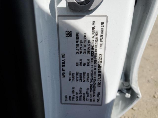 5YJ3E1EA0PF623233 Tesla MODEL 3