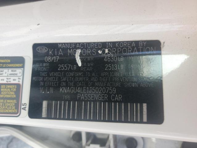 KNAGU4LE1J5020759 KIA OPTIMA HYB