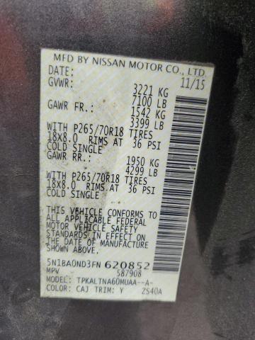 5N1BA0ND3FN620852 Nissan 2015