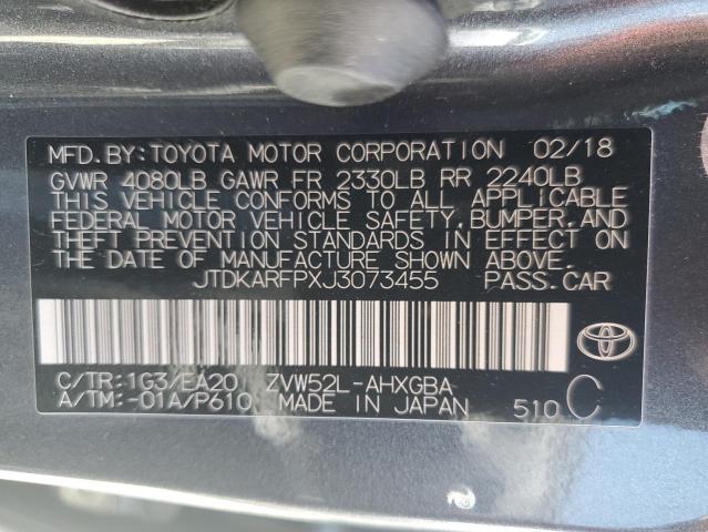 JTDKARFPXJ3073455 Toyota 2zr-fxe+1nm
