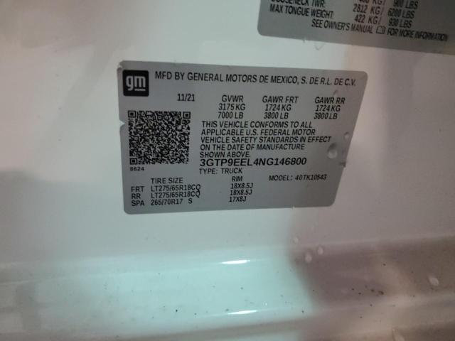 3GTP9EEL4NG146800 GMC SIERRA LIM