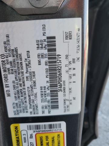 3FA6P0HD6HR215719 Ford 2017