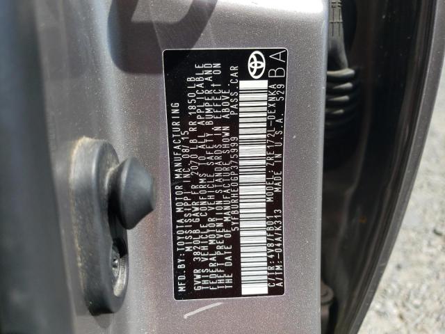 5YFBURHE0GP375999 Toyota COROLLA L