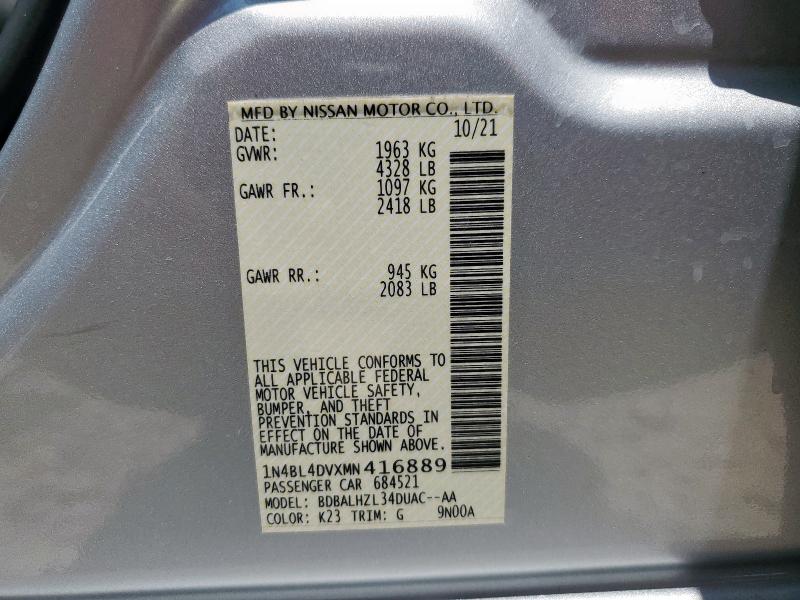 1N4BL4DVXMN416889 Nissan 2021