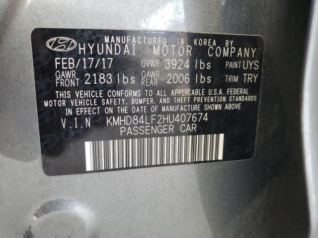 KMHD84LF2HU407674 Hyundai 2017