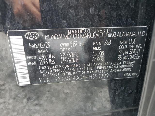 5NMS34AJ4PH553999 Hyundai SANTA FE S