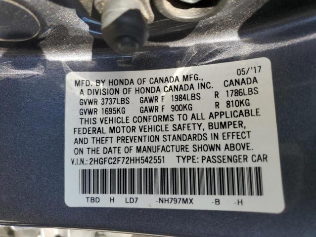 2HGFC2F72HH542551 Honda k20c2