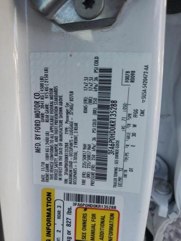 3FA6P0HD0KR135288 Ford Fusion