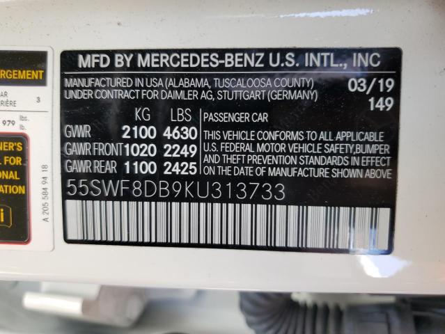 55SWF8DB9KU313733 Mercedes-Benz m264