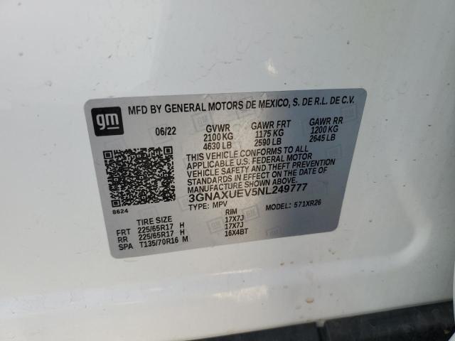 3GNAXUEV5NL249777 Chevrolet EQUINOX LT