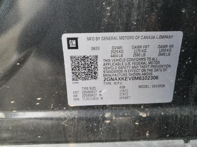 2GNAXKEV0M6102306 Chevrolet EQUINOX LT
