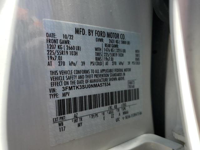 3FMTK3SU0NMA57534 Ford 2022