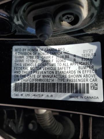 2HGFC2F66MH538214 Honda k20c2