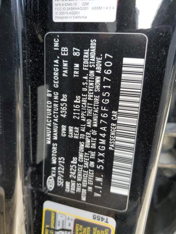 5XXGM4A76FG517607 KIA dohc gdi theta ii