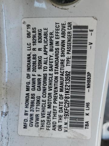 19XFC2F81KE213592 Honda k20c2