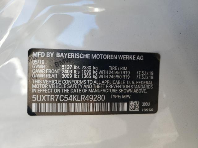 5UXTR7C54KLR49280 BMW X3 SDRIVE3