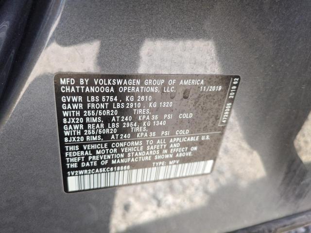 1V2WR2CA5KC618866 Volkswagen 2019