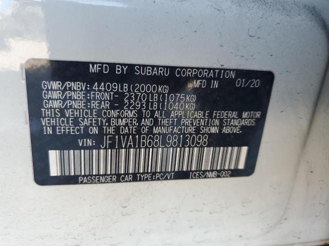 JF1VA1B68L9813098 Subaru dib