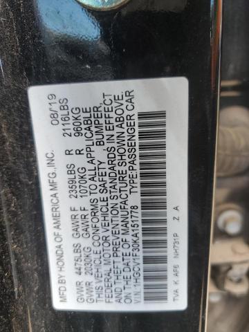 1HGCV1F30KA151778 Honda l15be