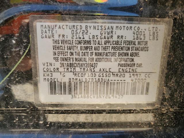 3N1AB8CV5NY269437 Nissan 2022