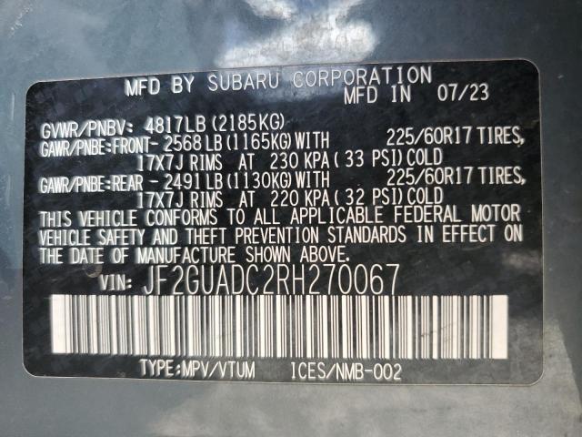 JF2GUADC2RH270067 Subaru Crosstrek