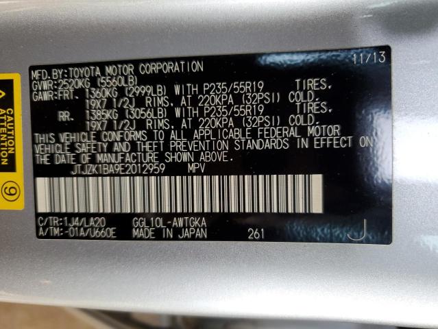 JTJZK1BA9E2012959 Lexus 2gr-fe