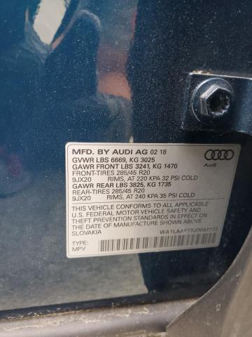 WA1LAAF77JD031772 Audi Q7 PREMIUM