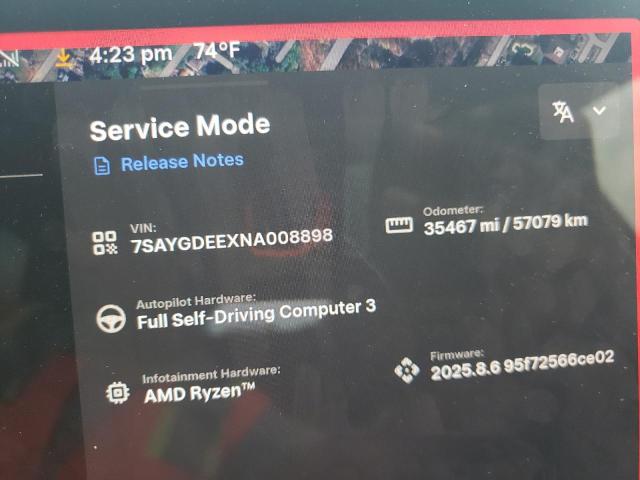 7SAYGDEEXNA008898 Tesla Model Y