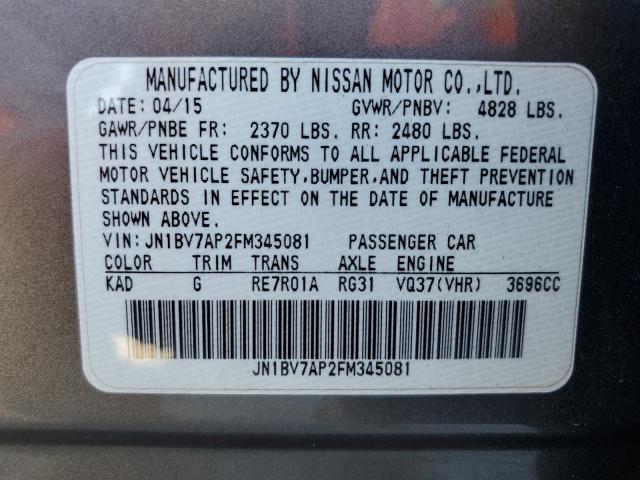 JN1BV7AP2FM345081 Infiniti Q50 BASE