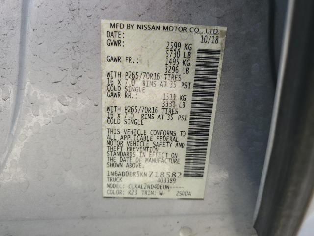 1N6AD0ER5KN718582 Nissan 2019