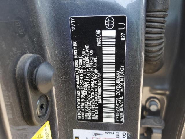 NMTKHMBX8JR053707 Toyota 3zr-fae
