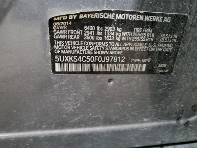 5UXKS4C50F0J97812 BMW X5 XDRIVE3