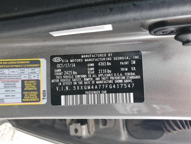 5XXGM4A77FG417547 KIA Optima Lx